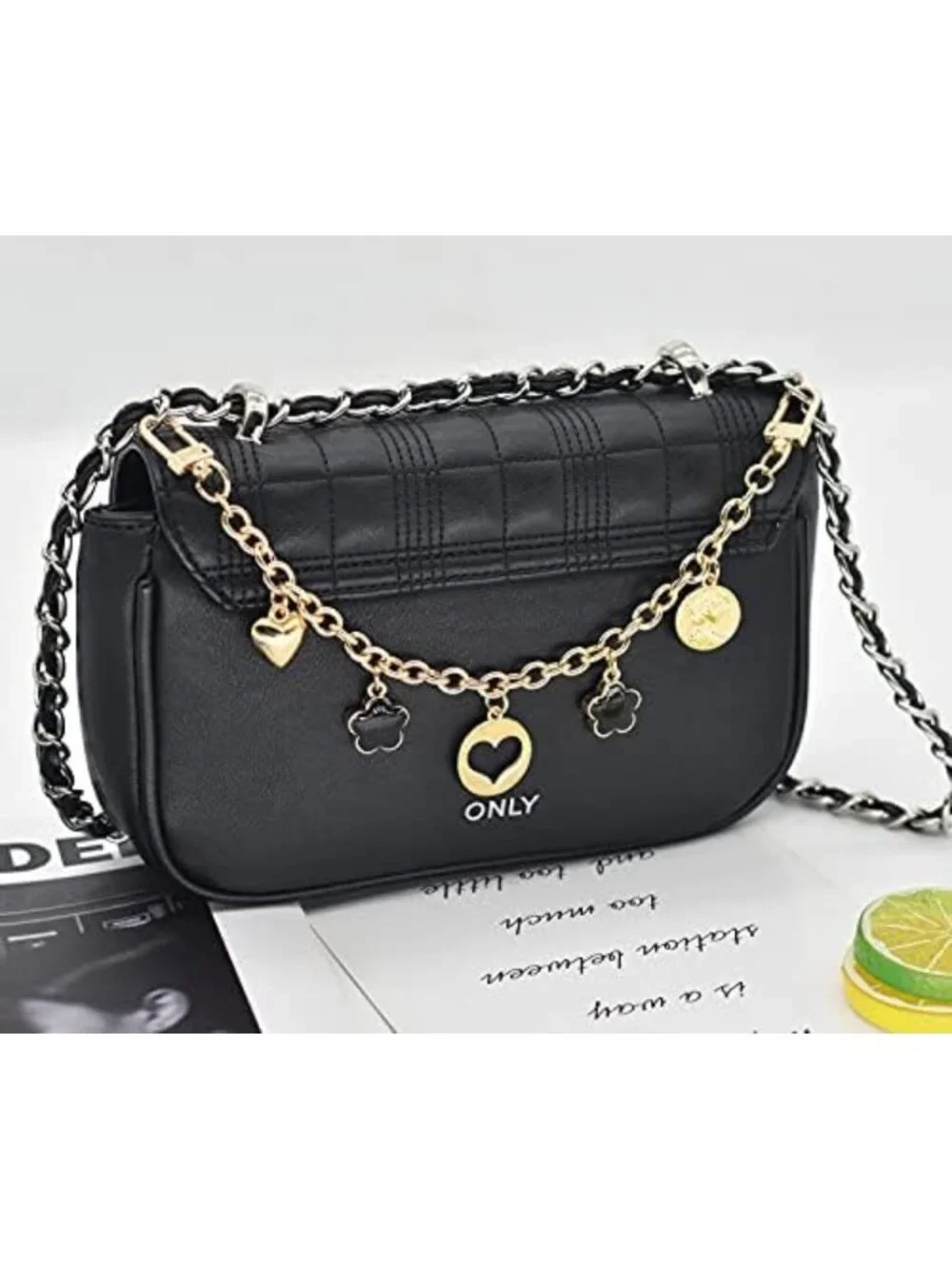 Flower Bag Charms Set - 2 Pcs Handbag Accessories, Wallet & Purse Decorations